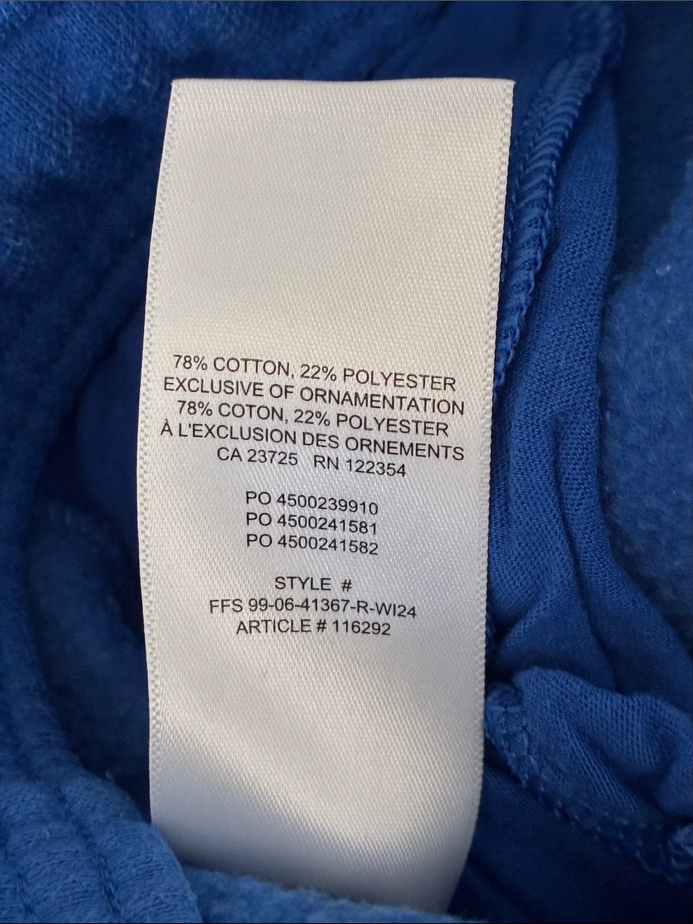 Aritzia Size XL Mega-Fit Sweatfleece Cozy Fleece Straight Sweatpants - Jazz Blue - Picture 7 of 10
